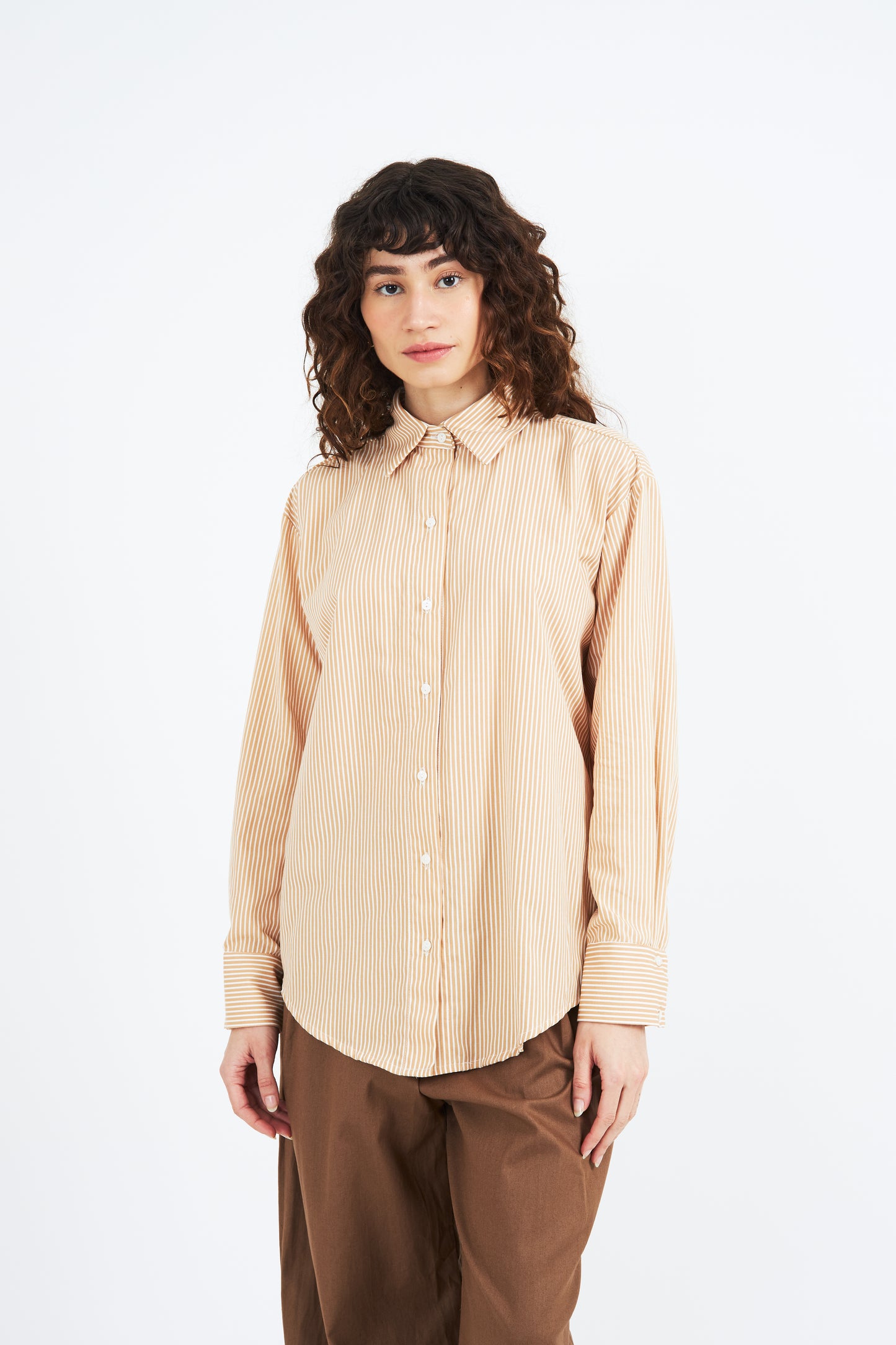 BEIGE STRIPED SHIRT