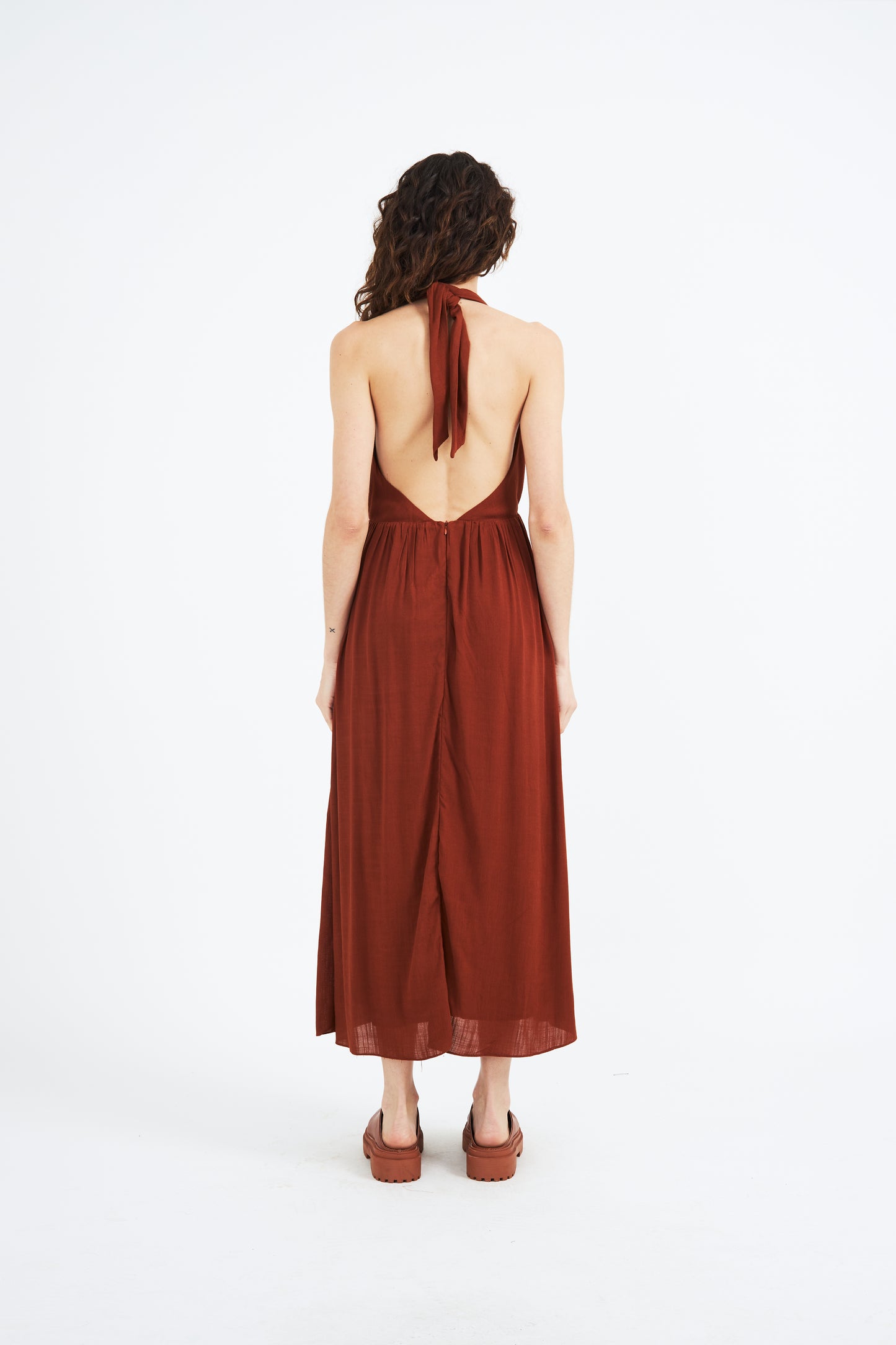 BROWN DRESS