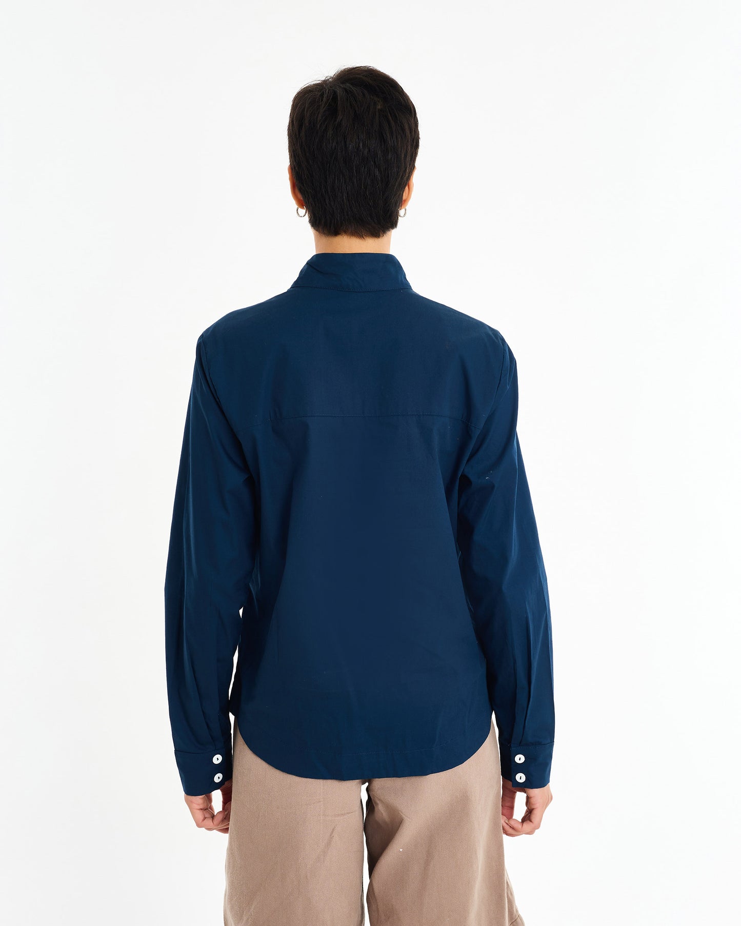 NAVY BLOUSE BUTTONS ANASTASIA