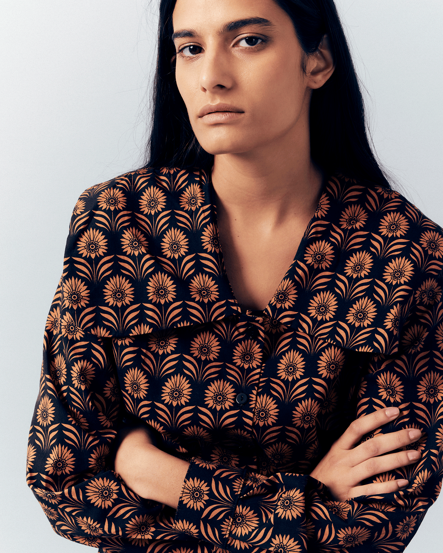 PRINTED COLLAR SHIRT
