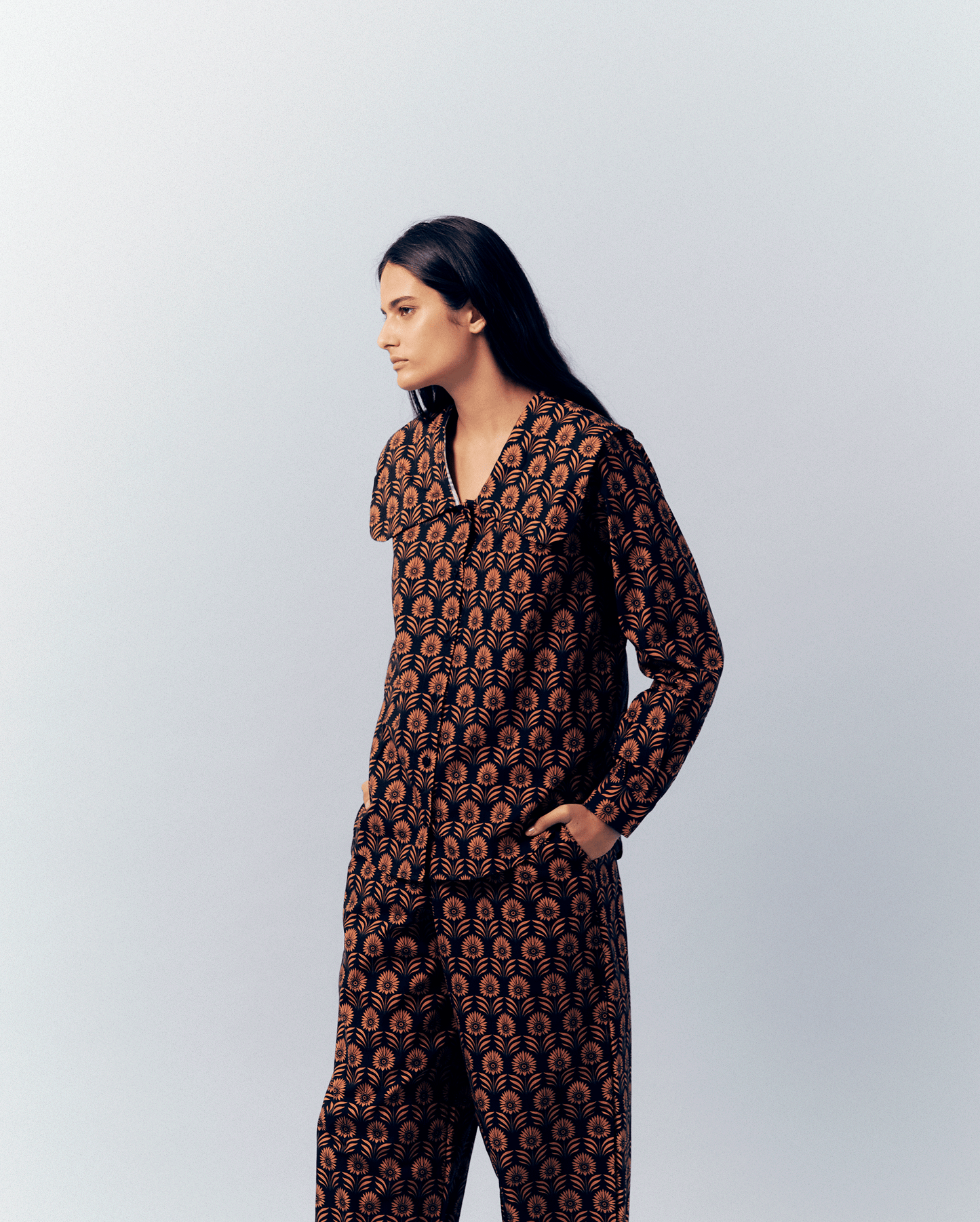 PRINTED COLLAR SHIRT