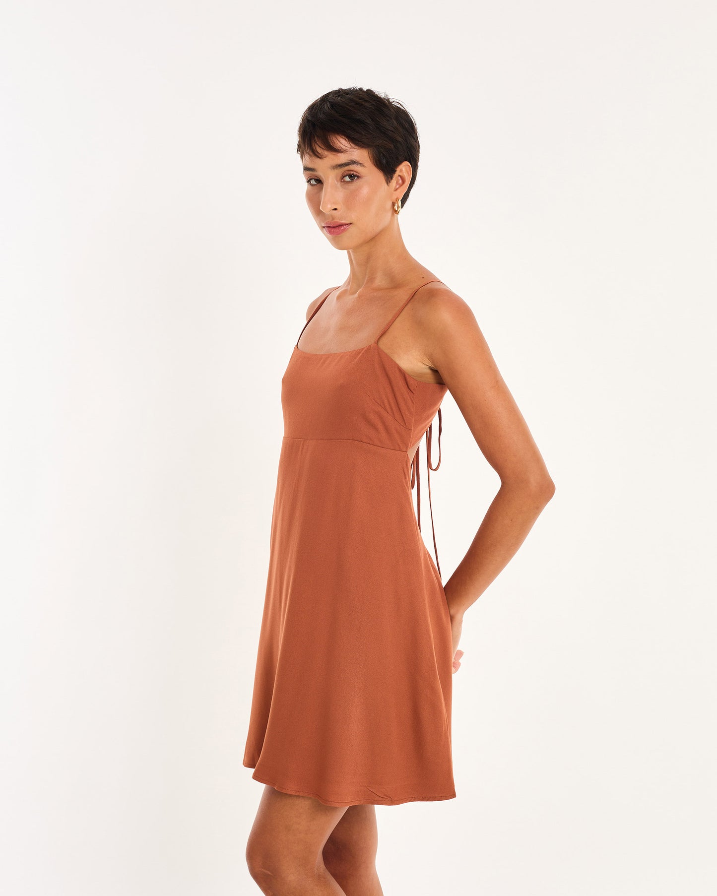BROWN DRESS