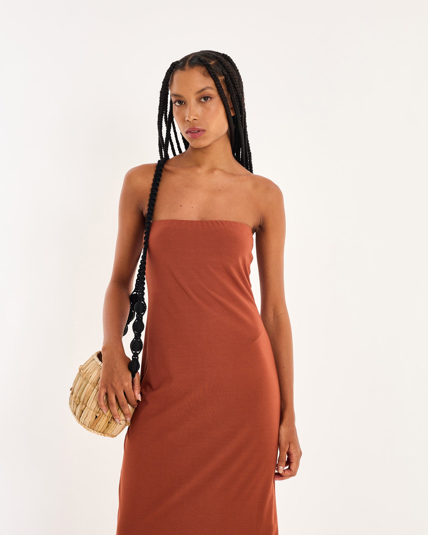 BROWN DRESS