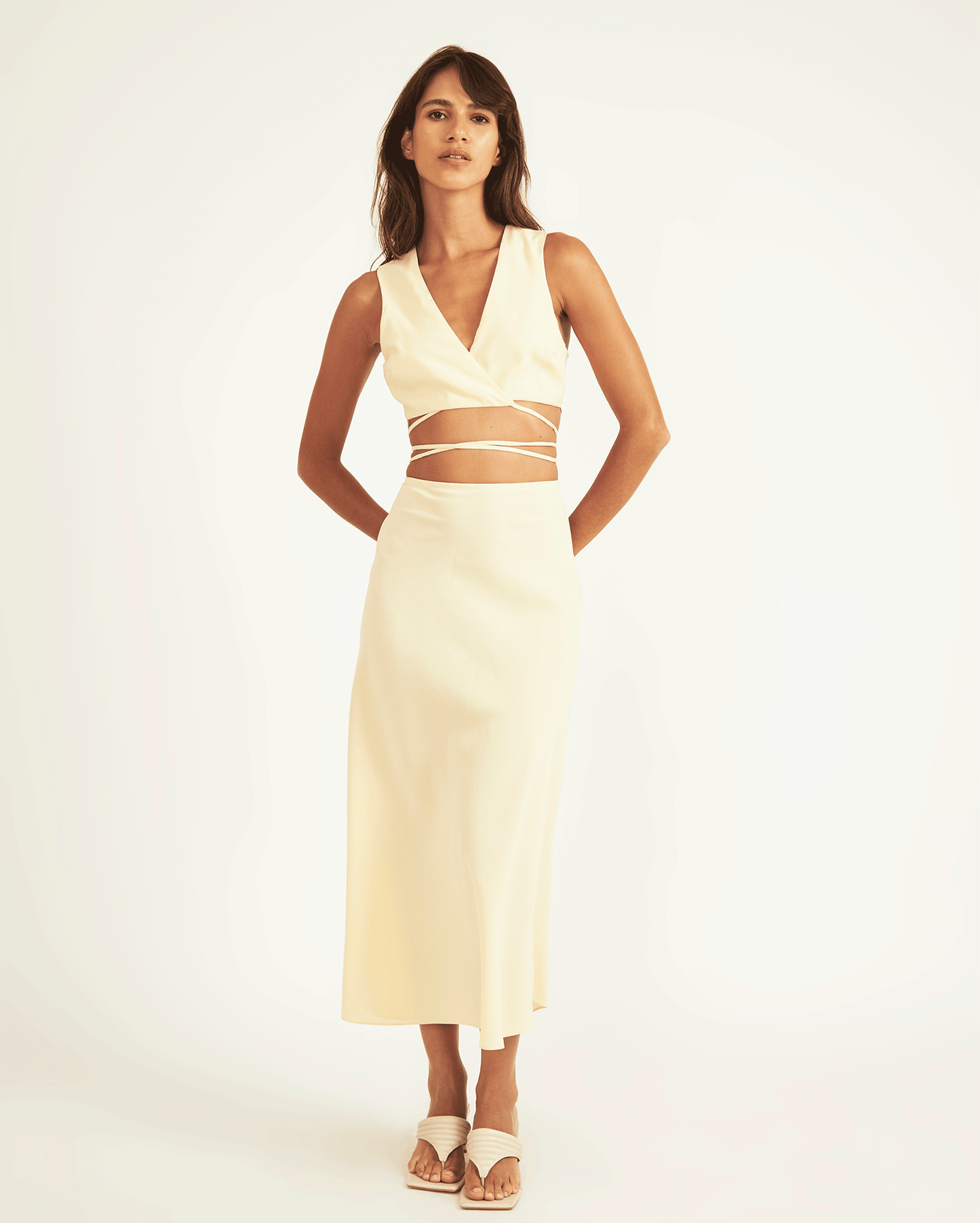 BEIGE CAROLINA HERÉDIA SKIRT