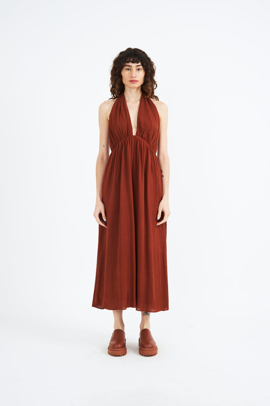 BROWN DRESS