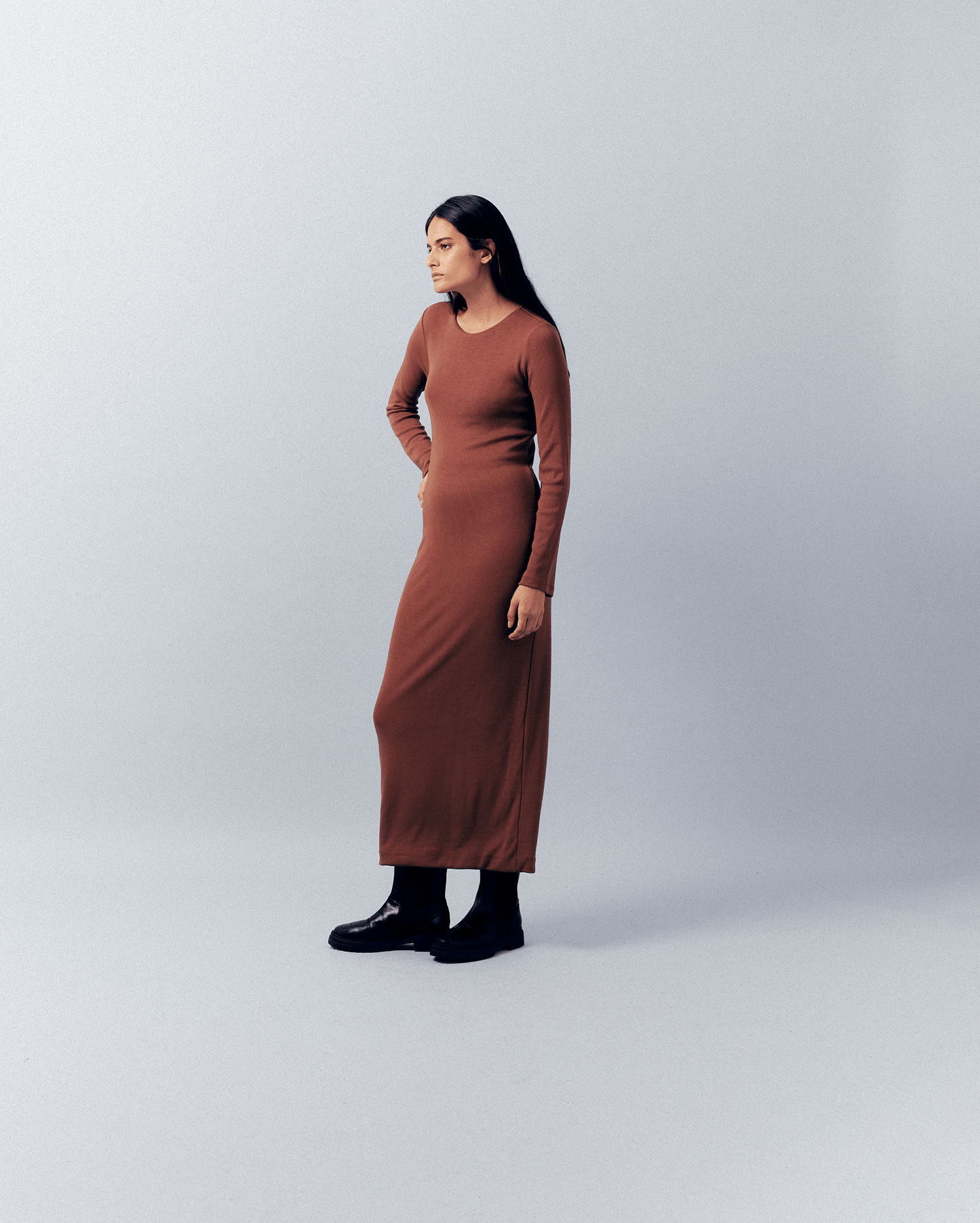BROWN DRESS