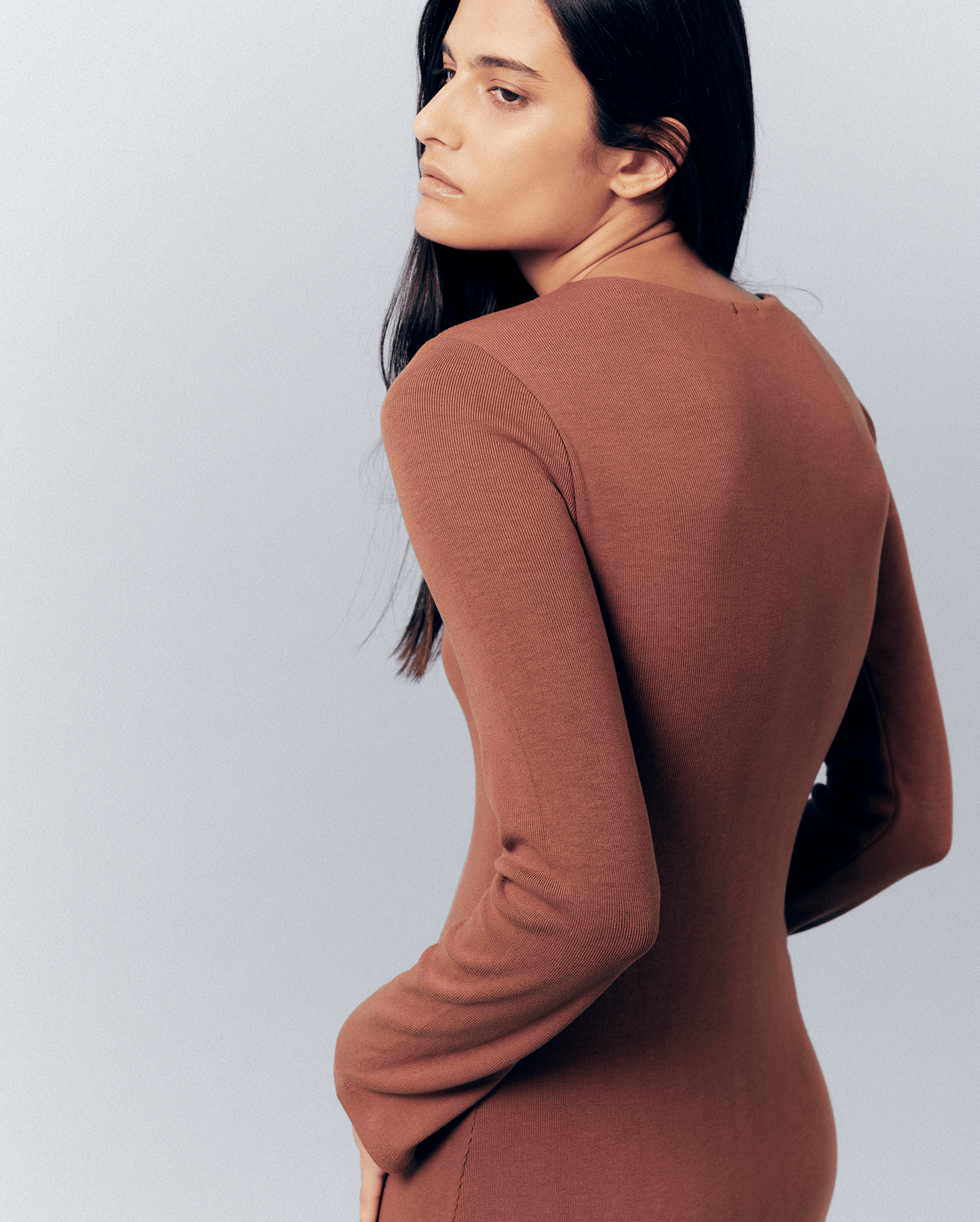 BROWN DRESS