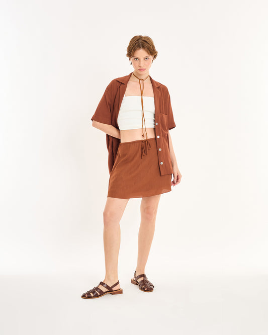 BROWN SKIRT
