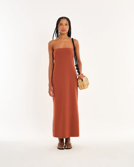 BROWN DRESS