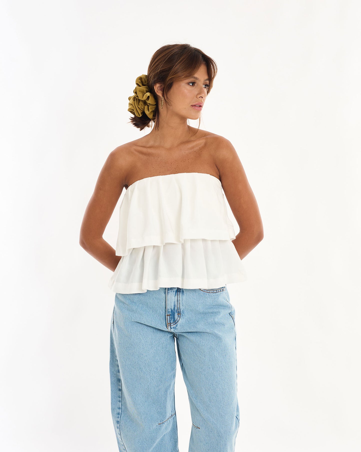 OFF WHITE BOO LAYERED BLOUSE