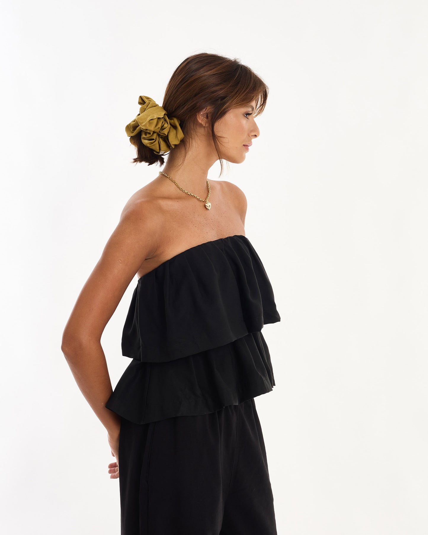 BLACK BOO LAYERED BLOUSE