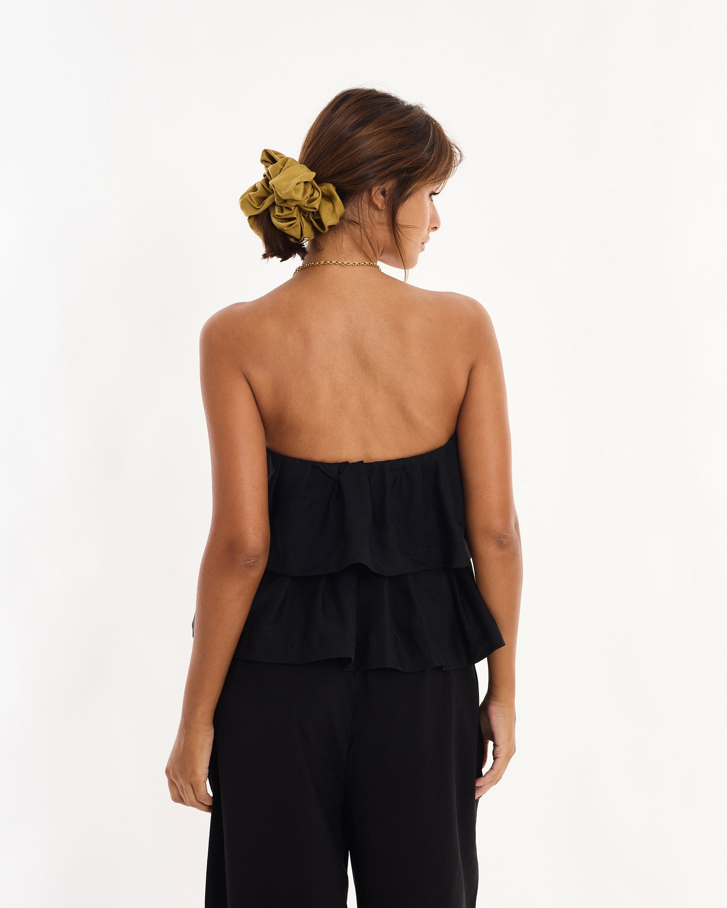 BLACK BOO LAYERED BLOUSE