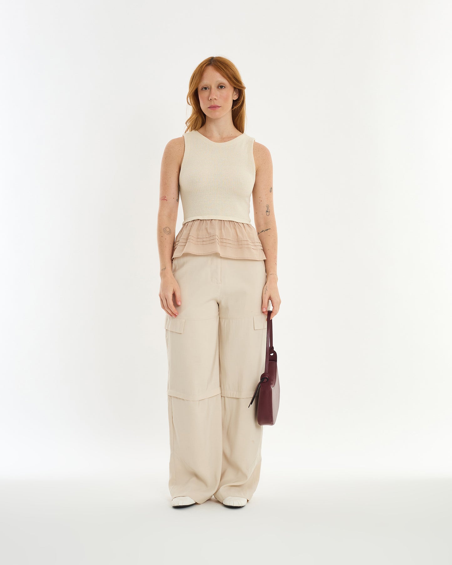 OFF WHITE LIE TEXTURED BLOUSE