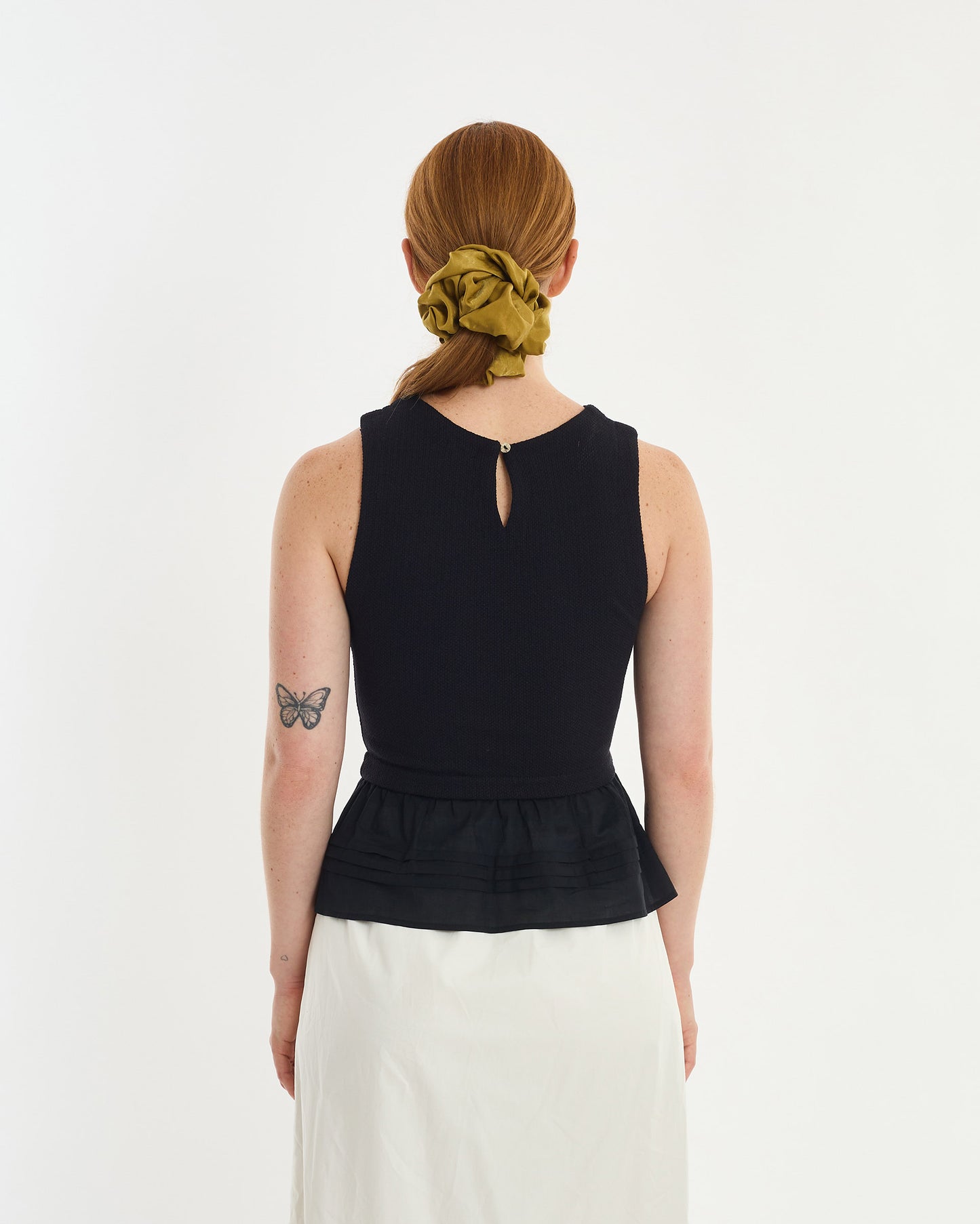 BLACK LIE TEXTURED BLOUSE