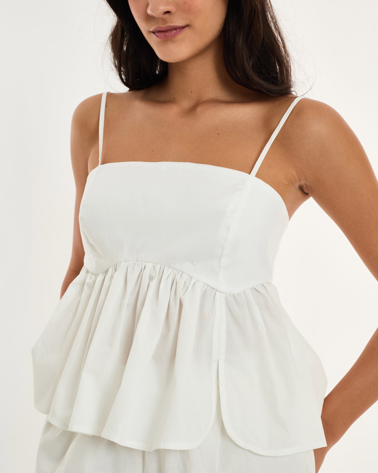 OFF WHITE ALT RUFFLE BLOUSE