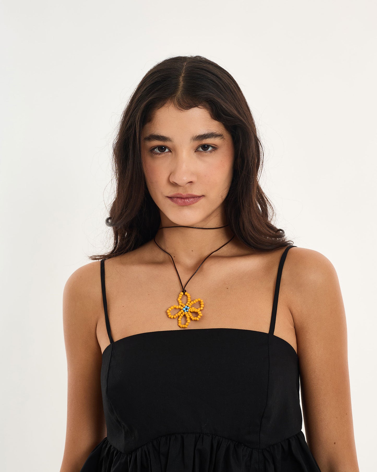 BLACK ALT RUFFLE BLOUSE