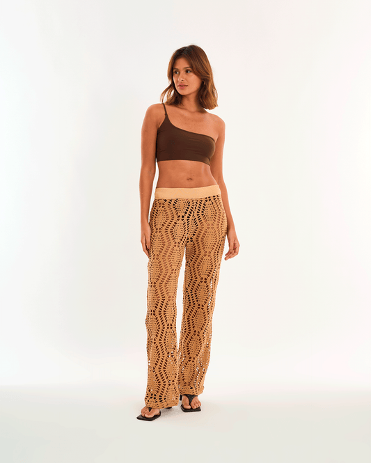 BEIGE ALT RENDADA PANTS