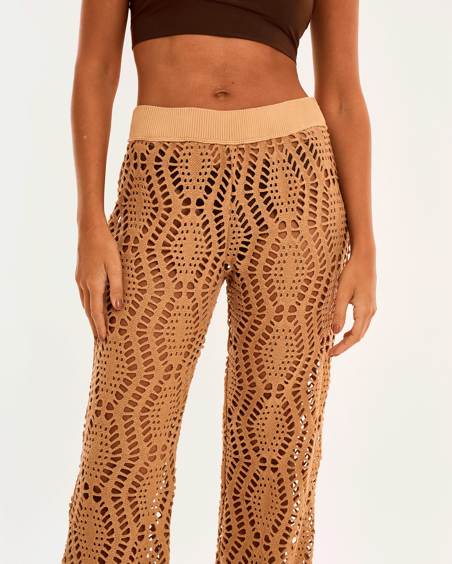 BEIGE ALT RENDADA PANTS