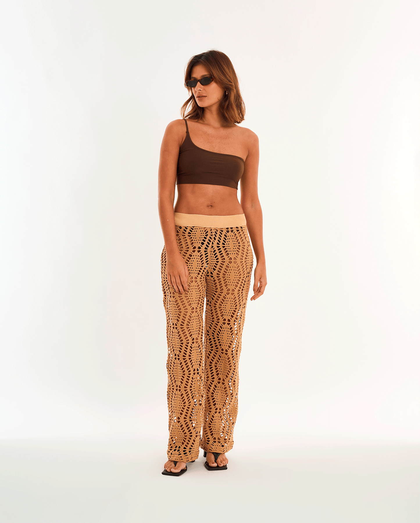 BEIGE ALT RENDADA PANTS