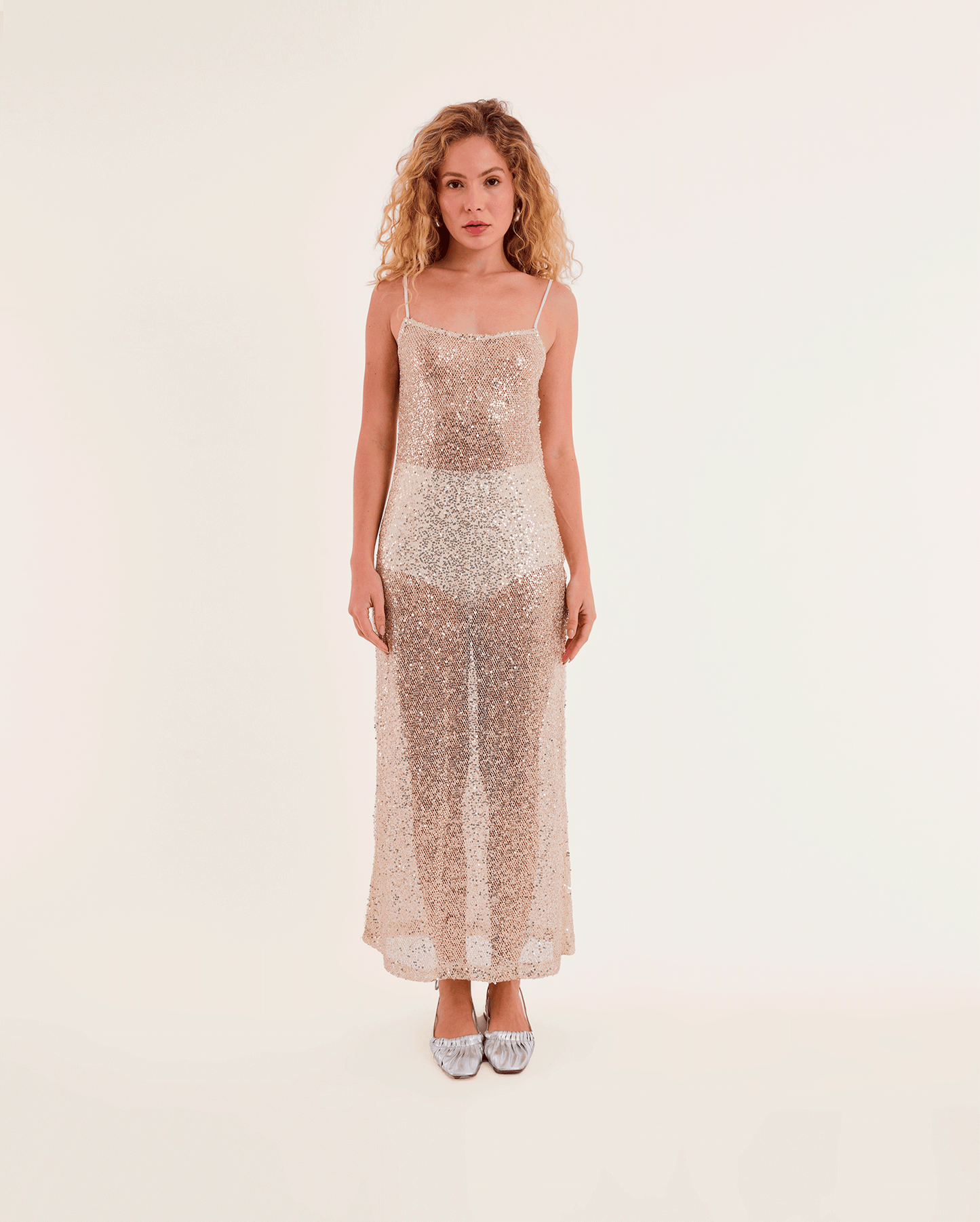 OFF WHITE HIGH TEXTURED DRESS