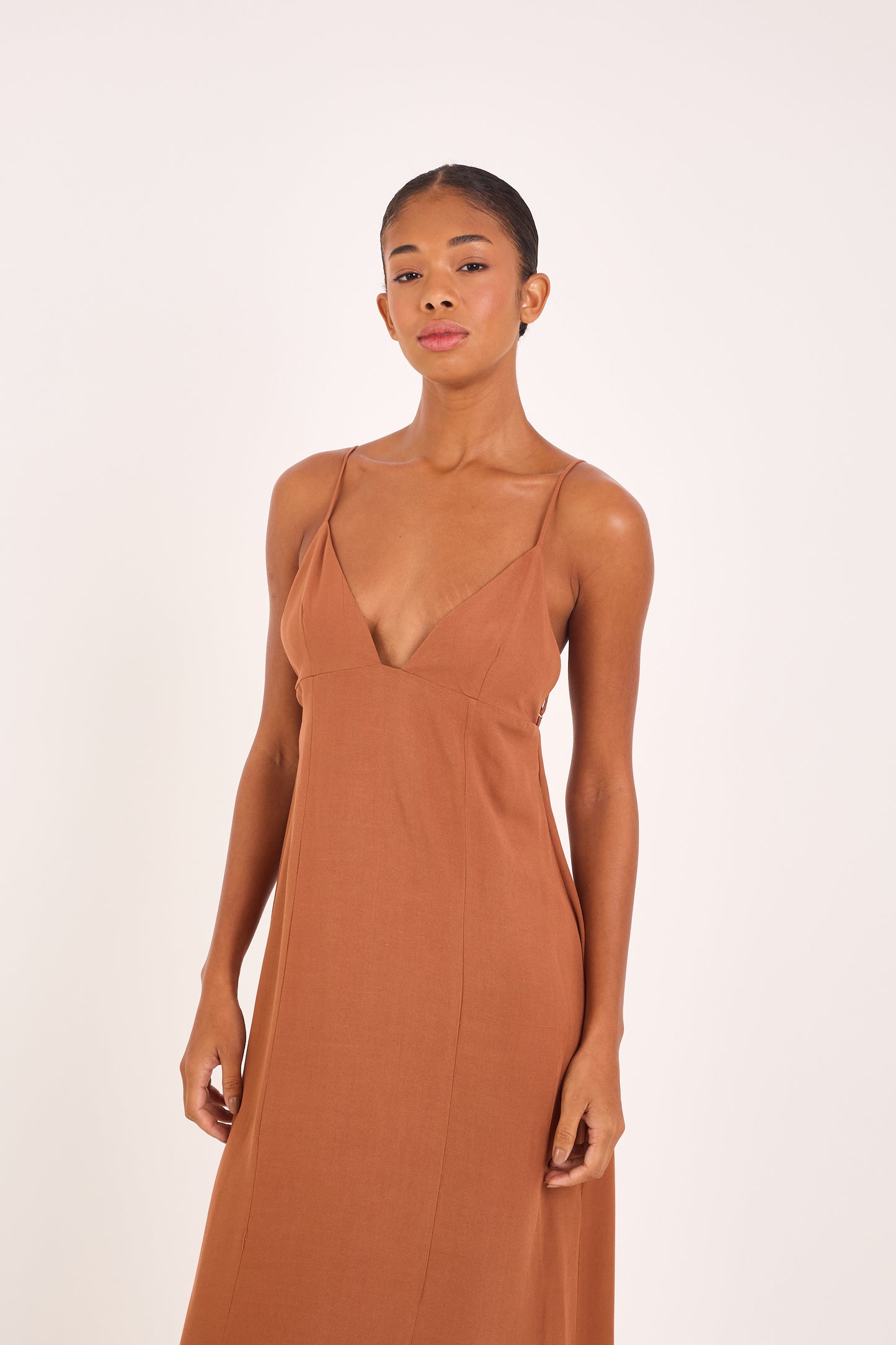 BROWN BOSSA VIN DRESS