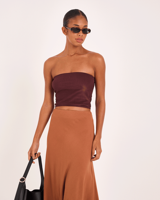 BROWN VELVET VIN TOP