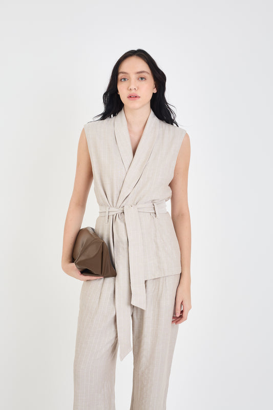 BEIGE RISCA EBI VEST