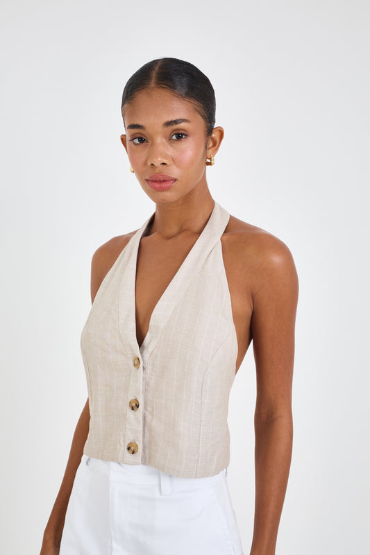 BEIGE RISCA EBI TOP