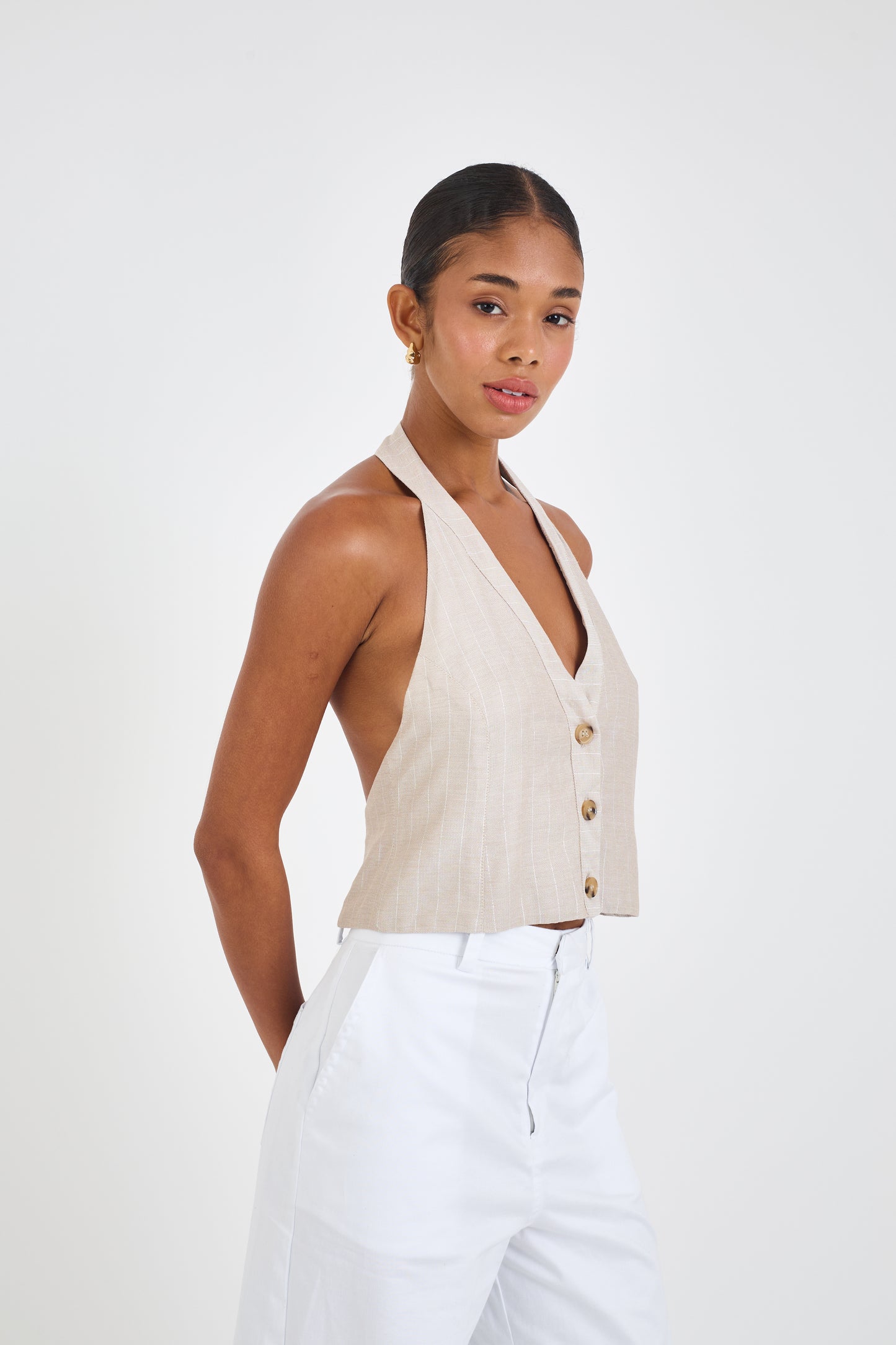 BEIGE RISCA EBI TOP