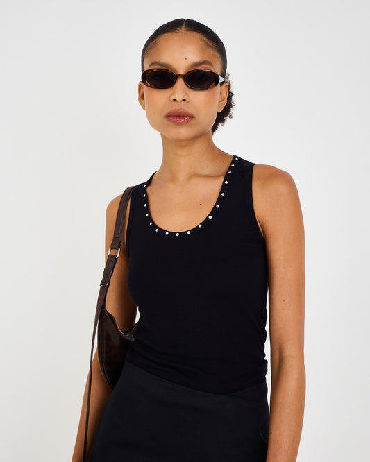 BLACK NOX STUDDED TANK TOP