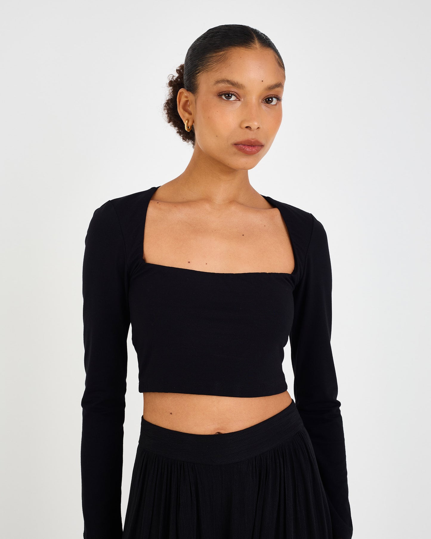 BLACK FAN EVE TOP