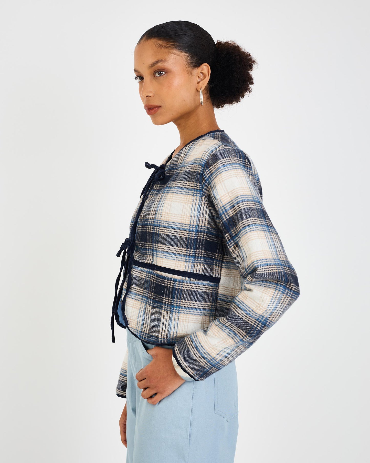 PRINTED ARA DENIN COAT