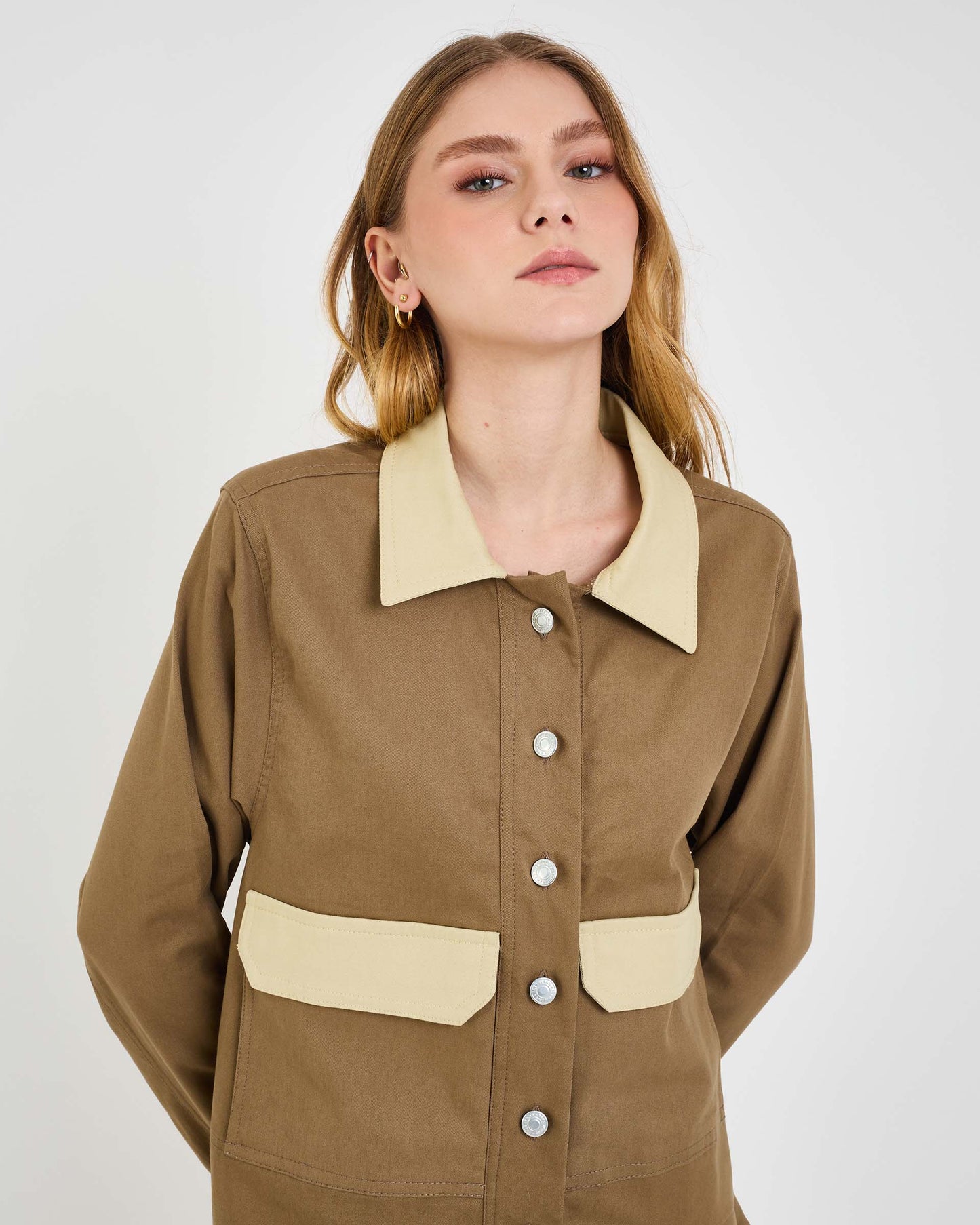 GREEN NEV TWO-TONE COAT