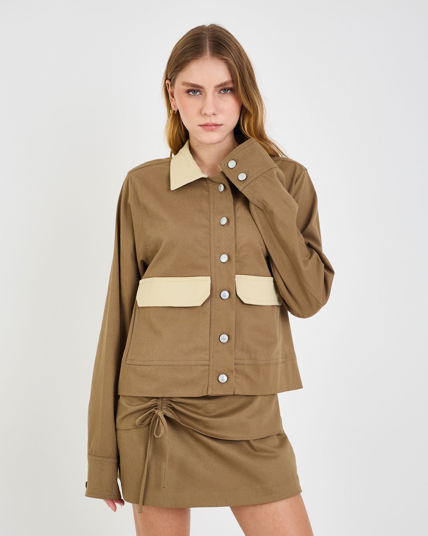 GREEN NEV TWO-TONE COAT