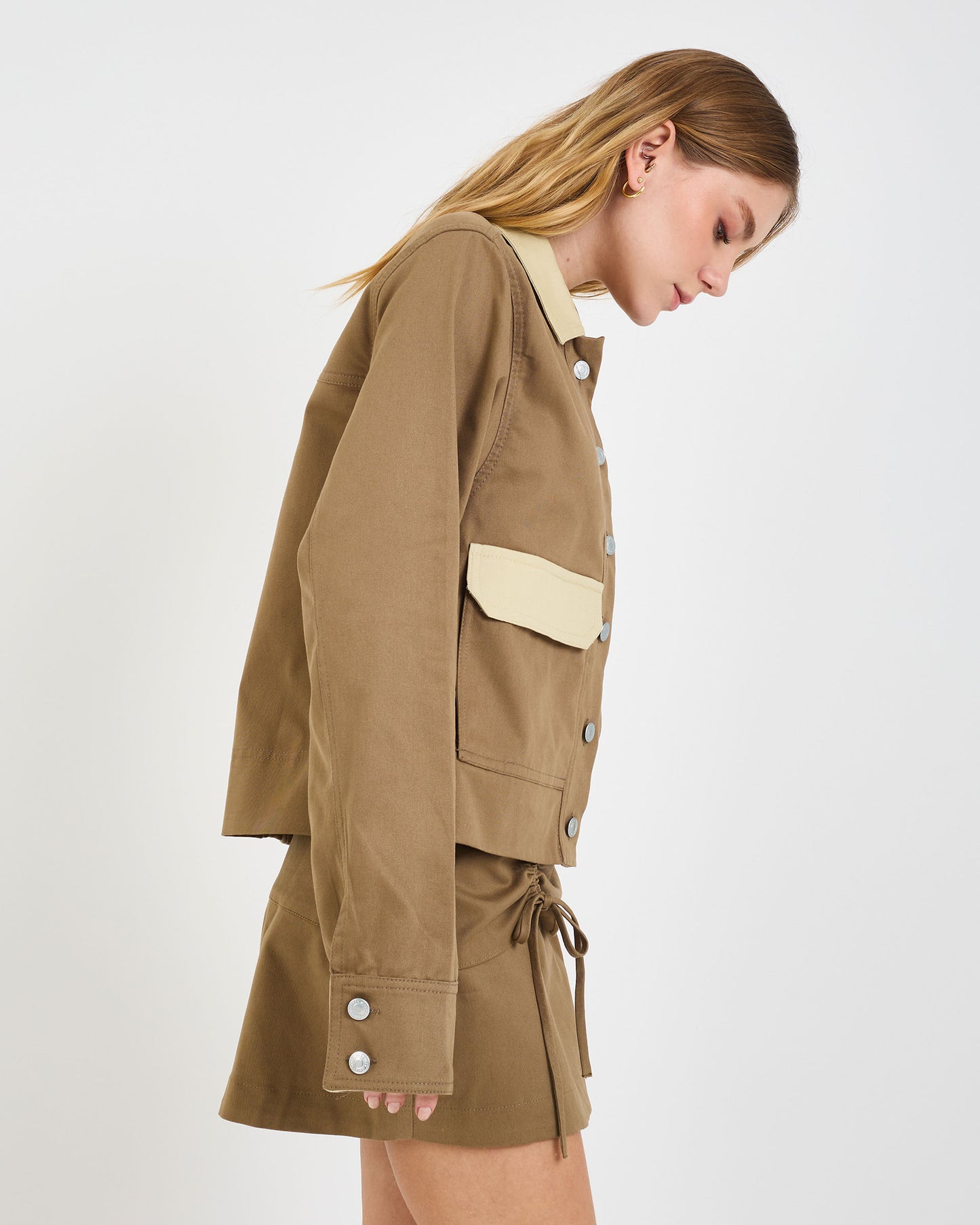 GREEN NEV TWO-TONE COAT