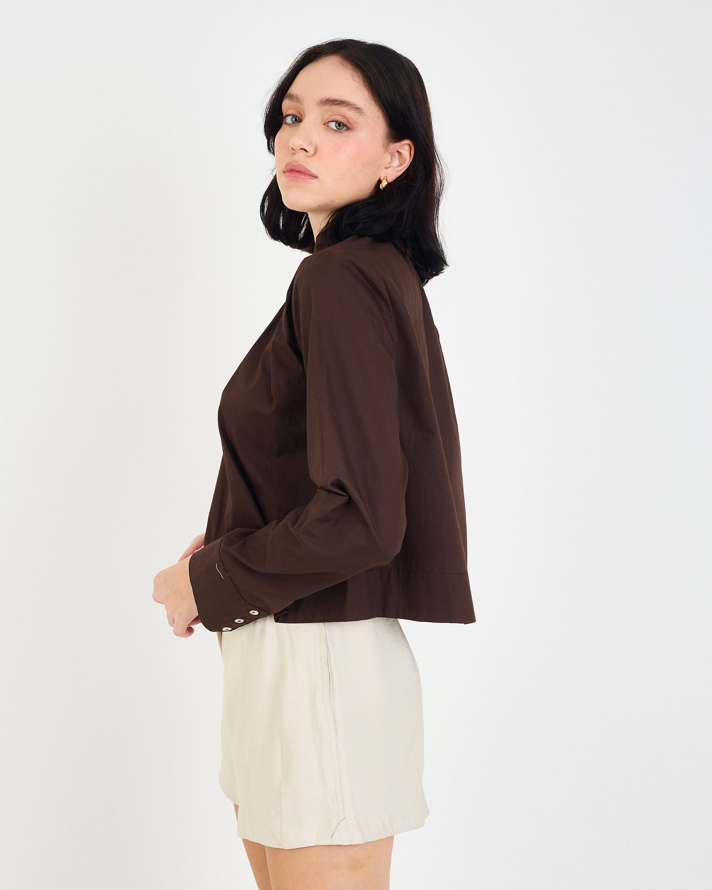 BROWN FAL MAHDI BLOUSE