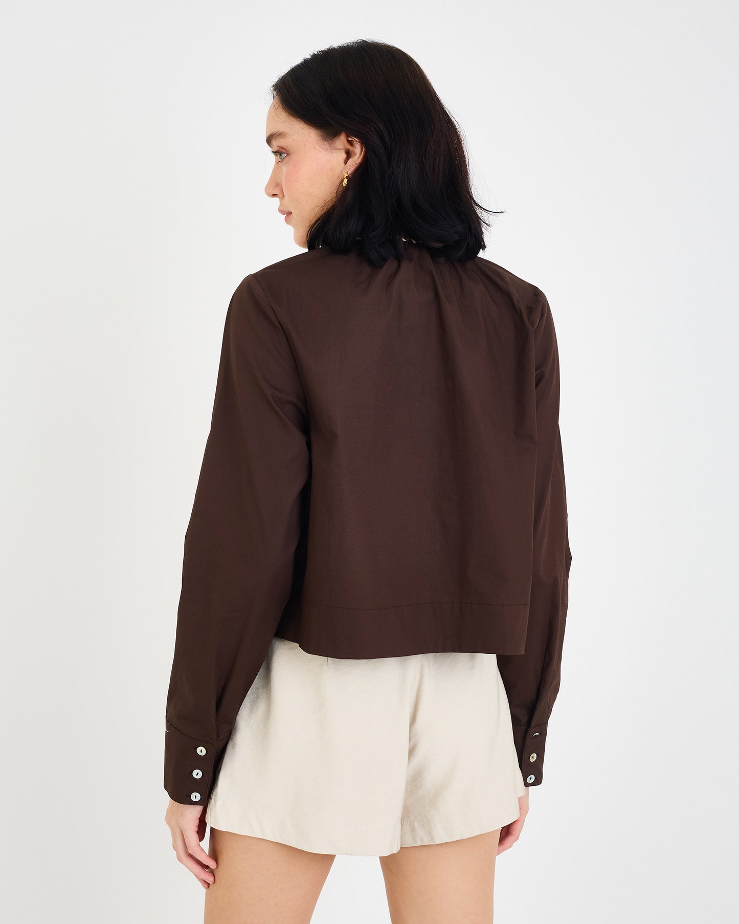 BROWN FAL MAHDI BLOUSE