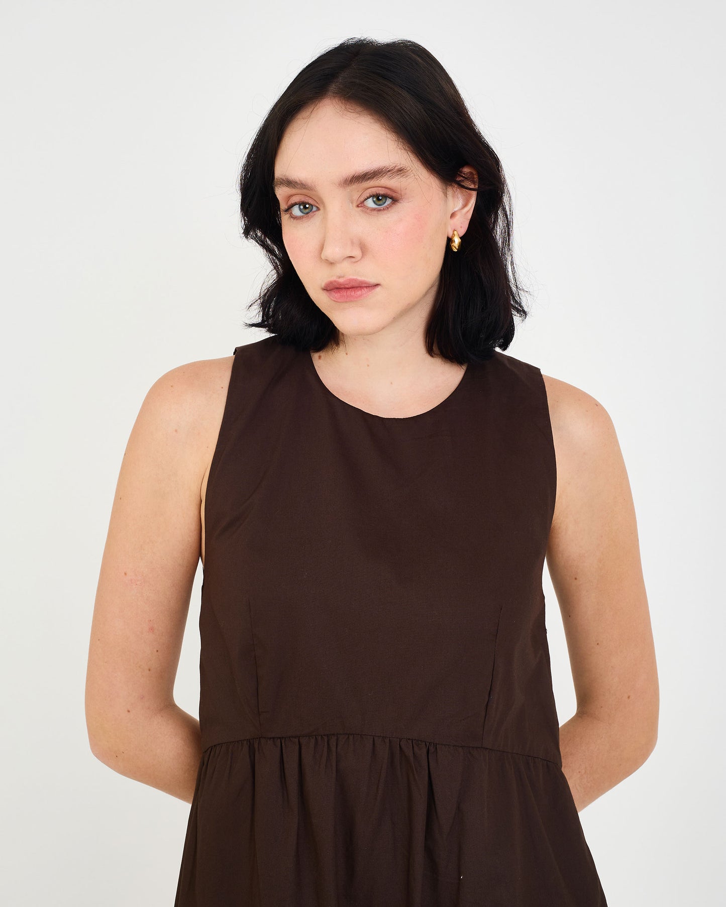 BROWN FAL MAHDI DRESS