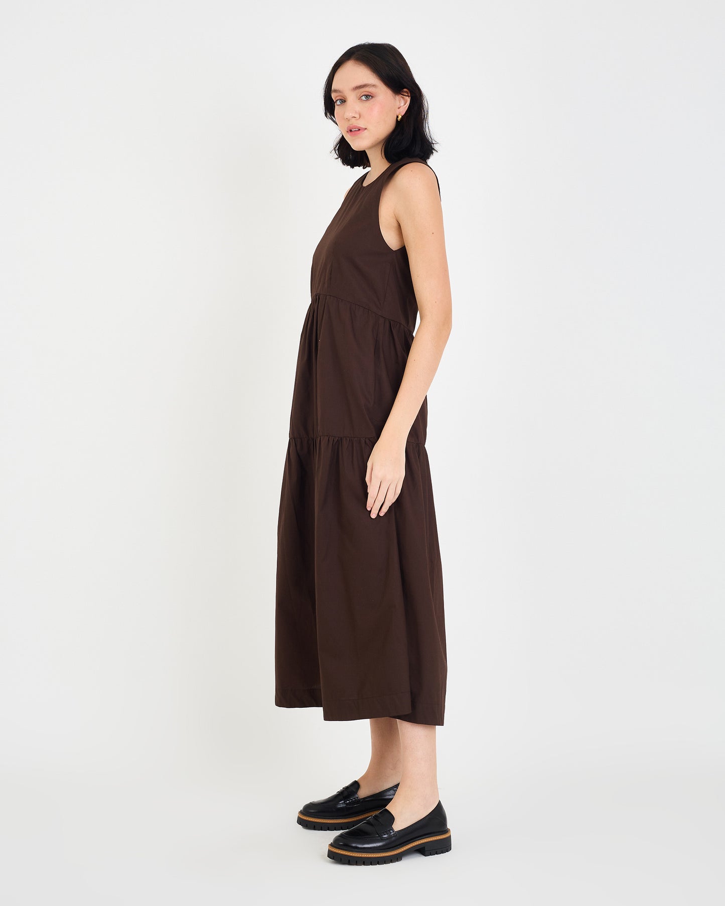 BROWN FAL MAHDI DRESS