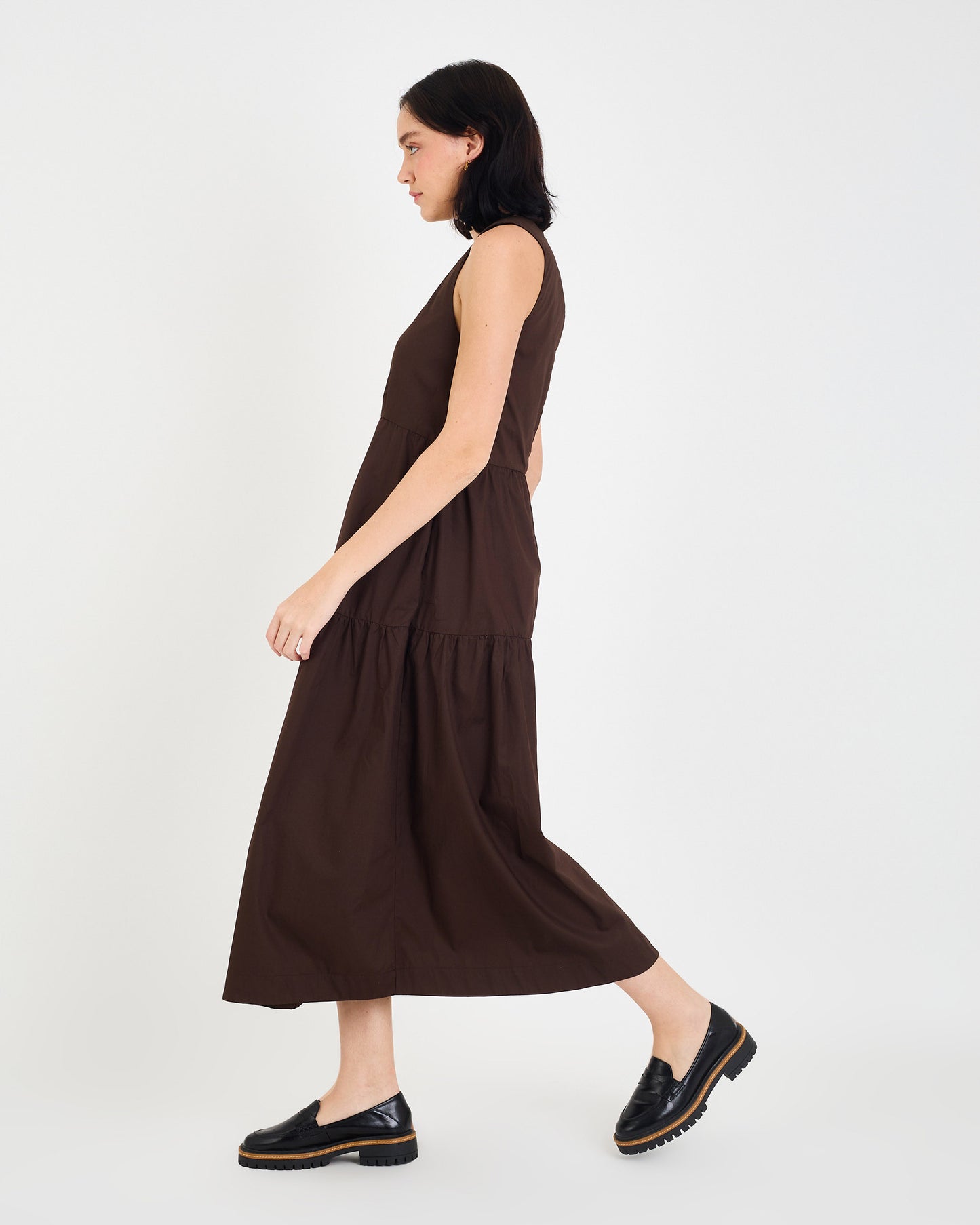 BROWN FAL MAHDI DRESS