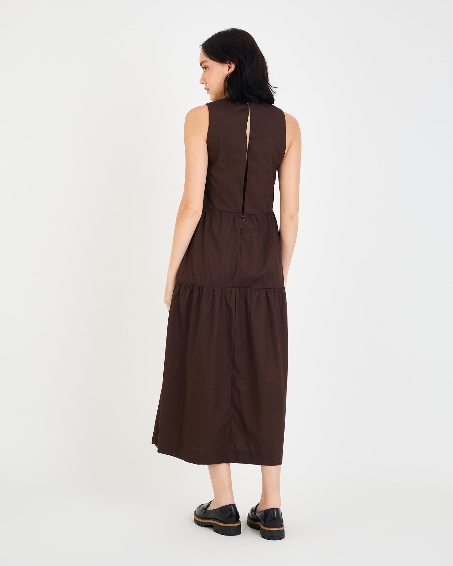 BROWN FAL MAHDI DRESS