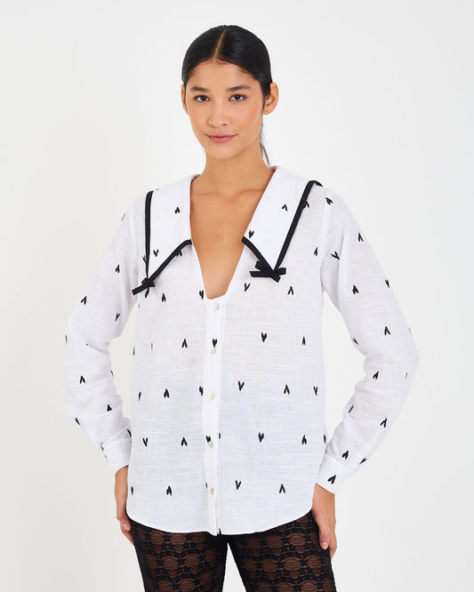 PRINTED LOV COLLAR SHIRT
