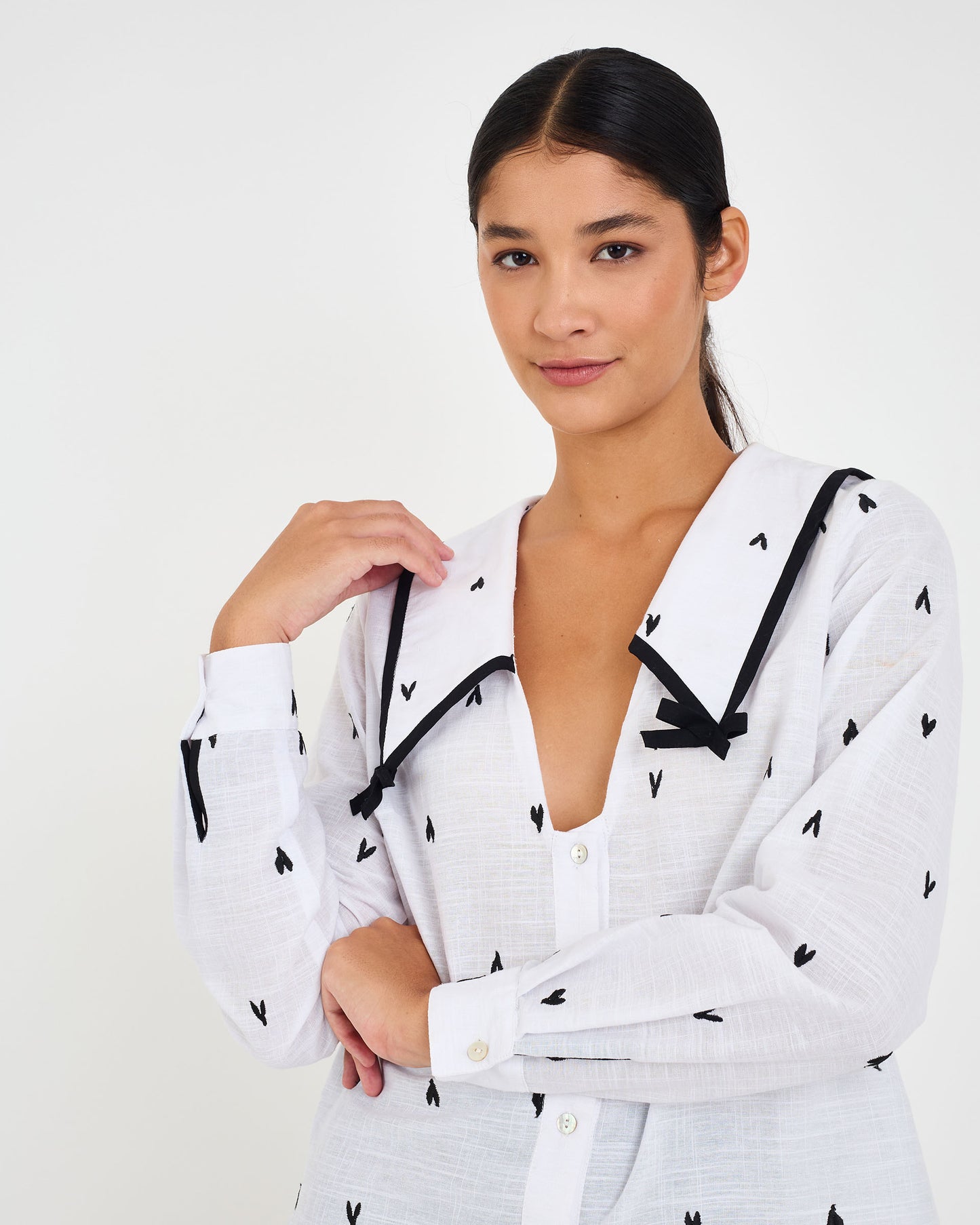 PRINTED LOV COLLAR SHIRT