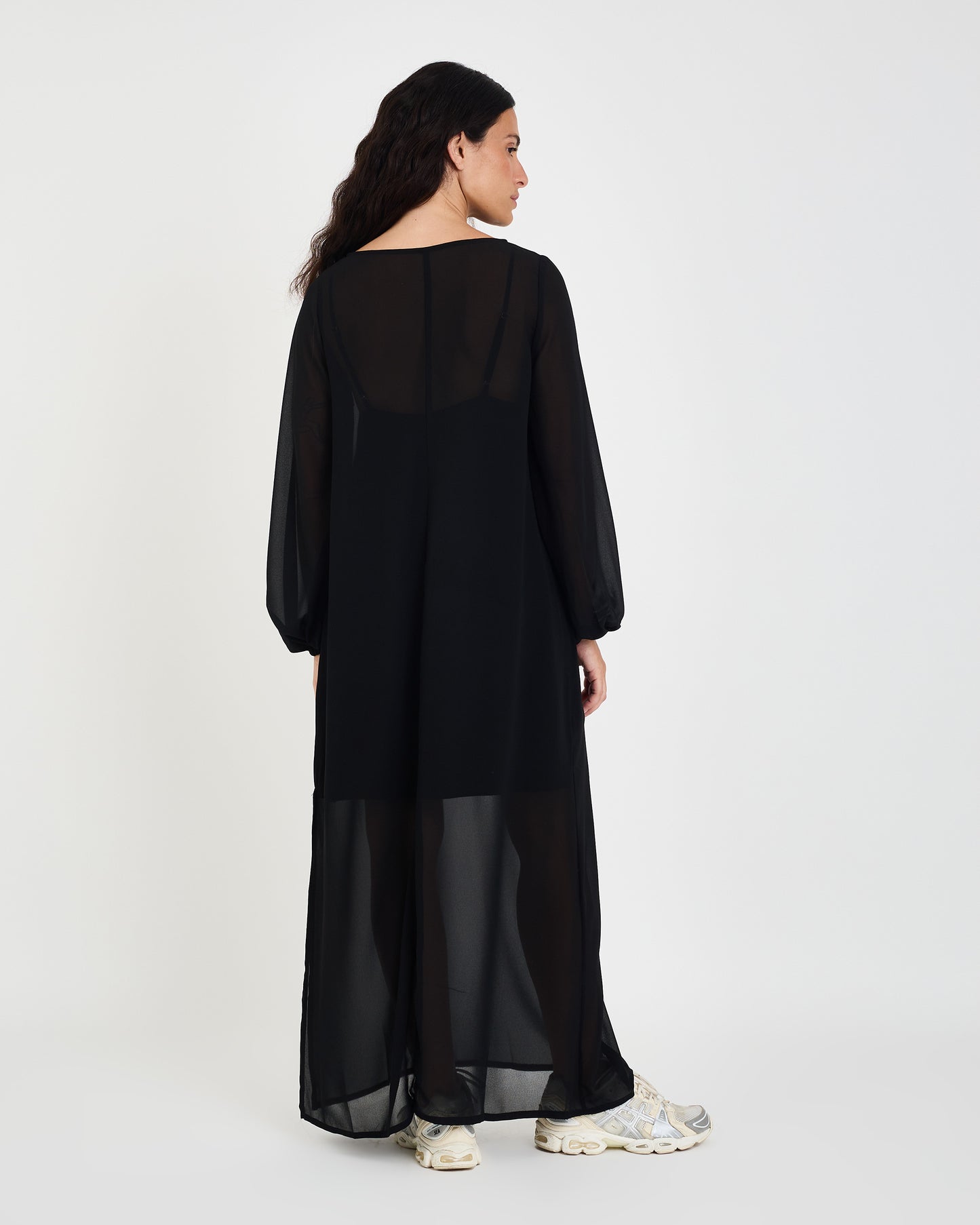 BLACK GEO GEORGETTE DRESS
