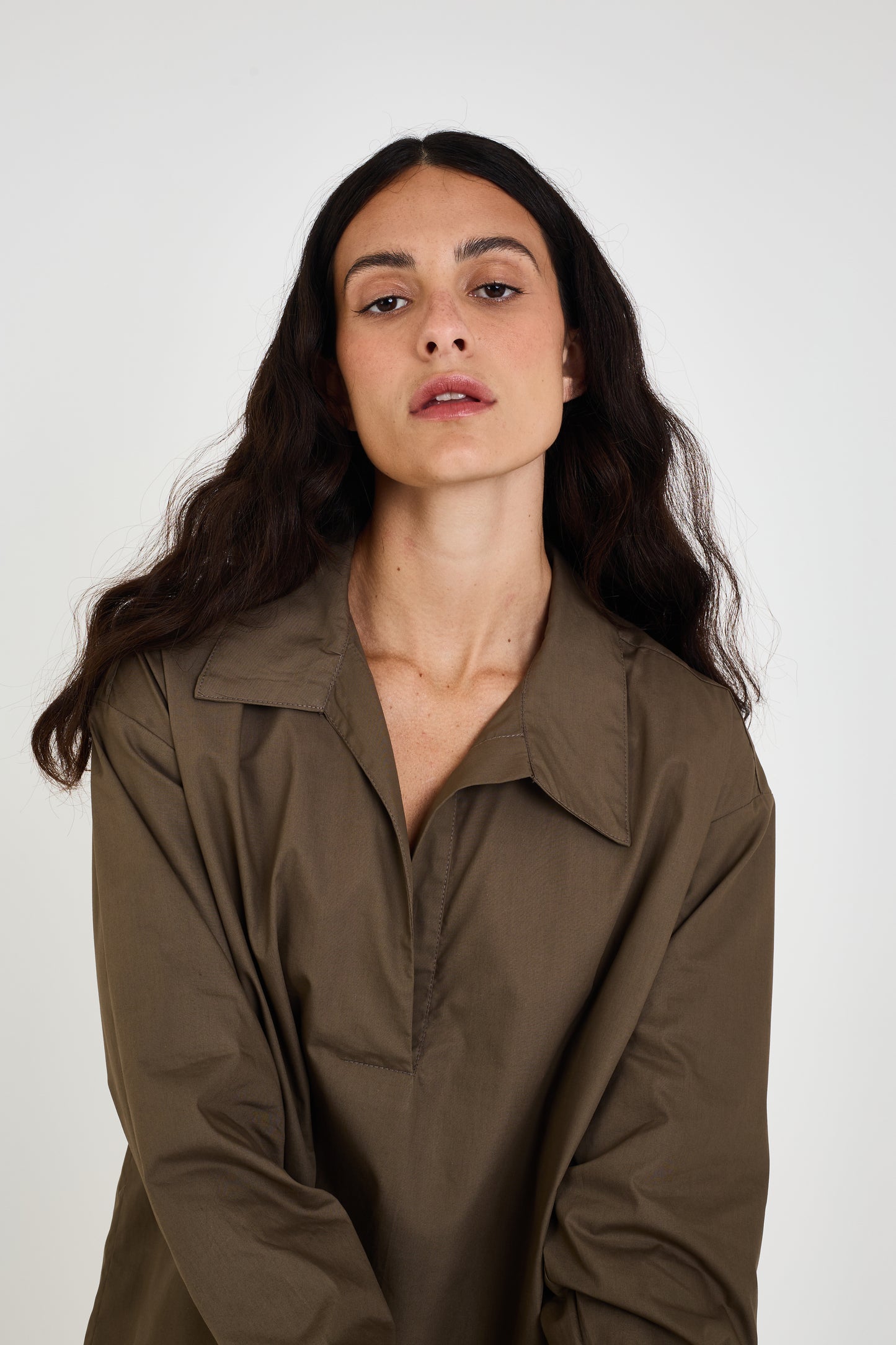 BROWN PAPER GEO SHIRT