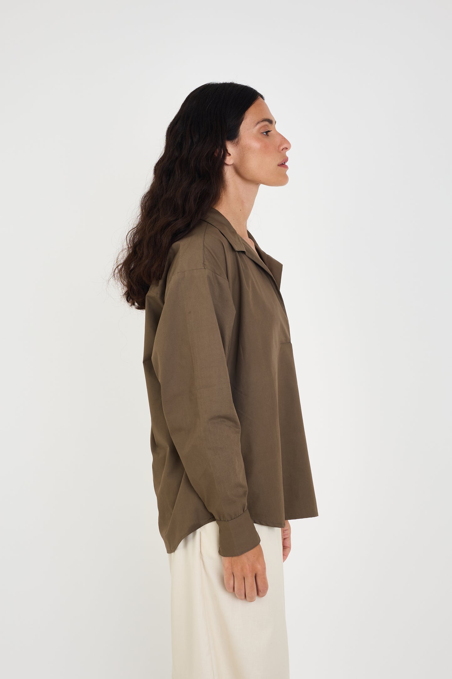 BROWN PAPER GEO SHIRT