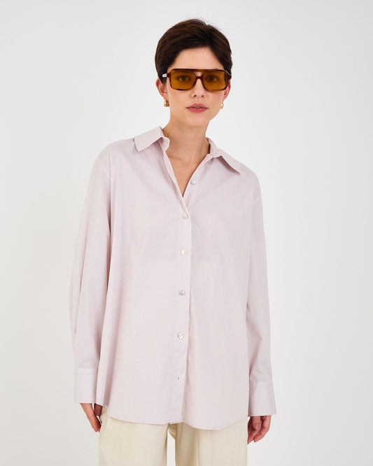 PINK STRIPED TIC STRIPED SHIRT