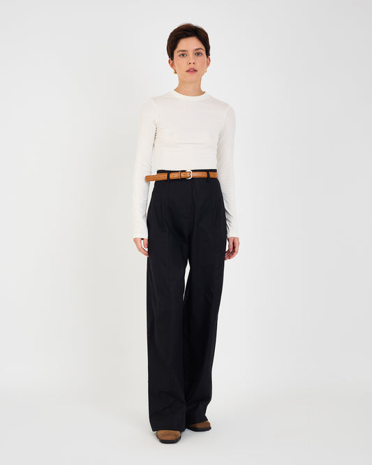 BLACK EPO CUTOUT PANTS