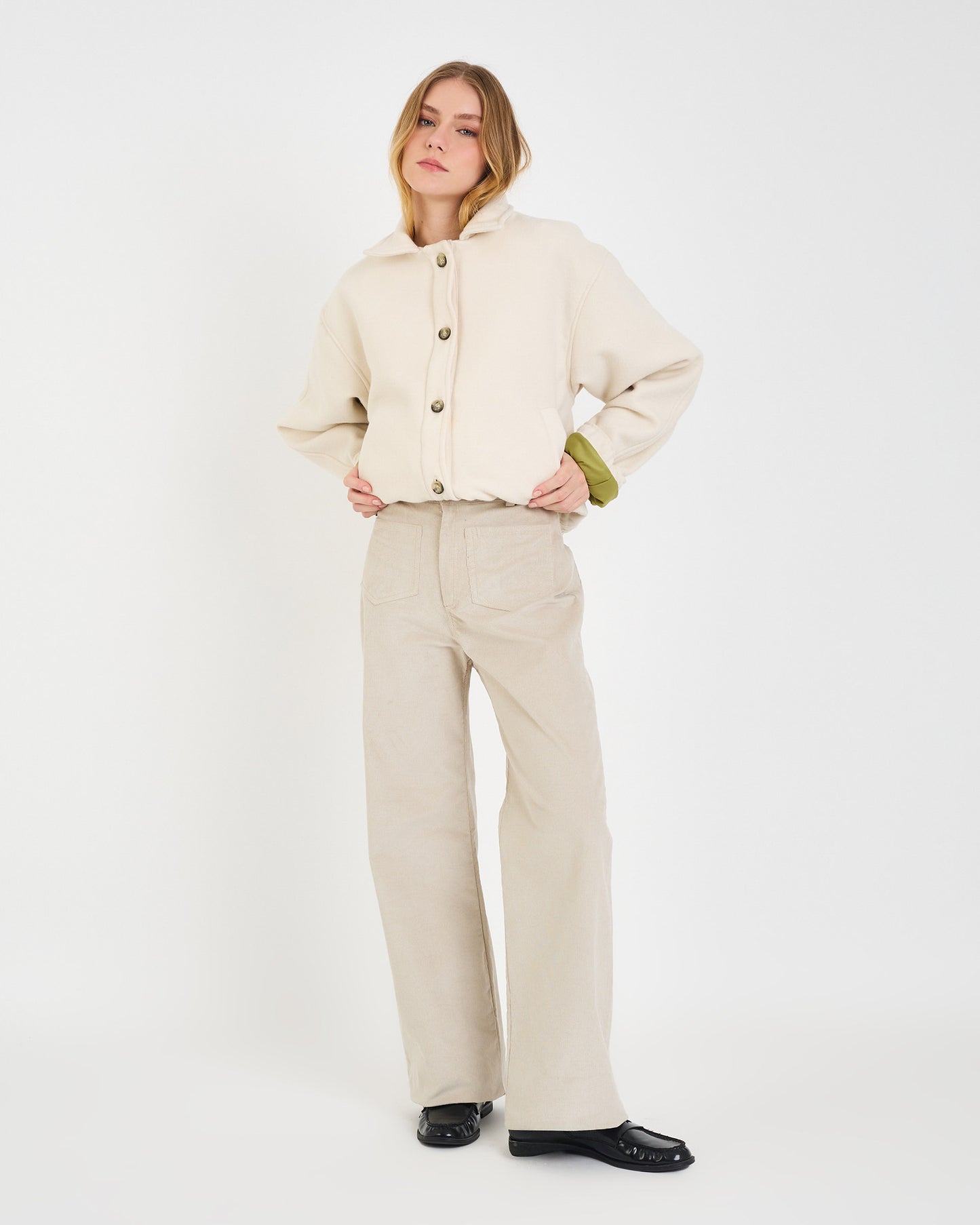 BEIGE ISA VELVET PANTS