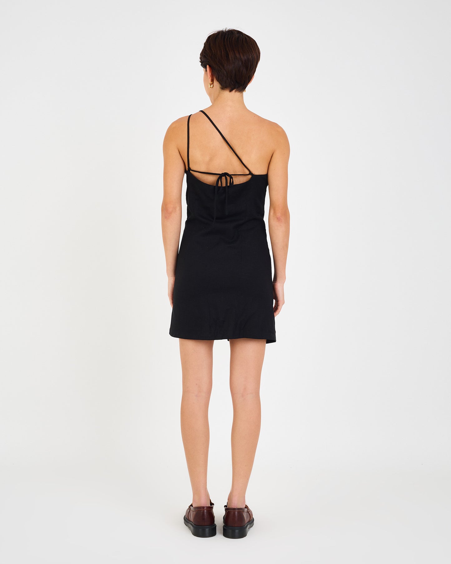 BLACK PAR SHOULDER DRESS